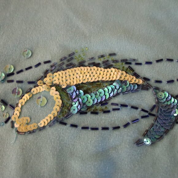 Tee Shirt with Sequins - Picture 2 of 4